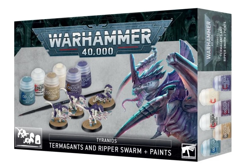 Tyranids: Termagants and Ripper Swarm + Paints Set